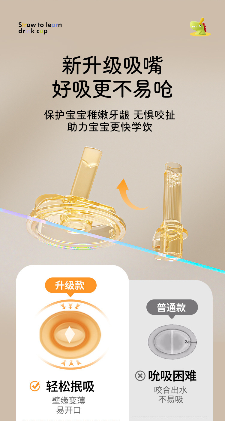 婴儿保温水杯宝宝学饮杯6个月以上小月龄专用吸管杯儿童保温奶瓶详情10