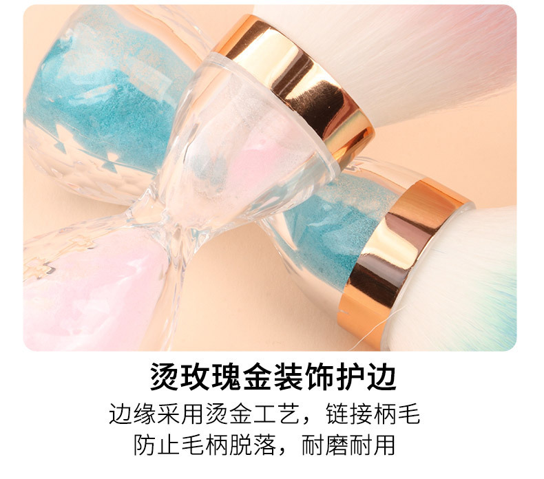 New hourglass nail art dust brush in stock, mushroom head makeup brush, soft loose powder blush brush, beauty tools wholesale pic 11