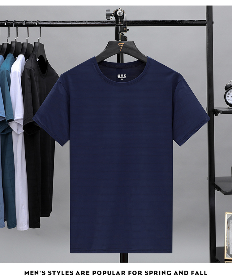 夏季情侣款高弹冰丝速干T恤高品质运动休闲百搭宽松防紫外线短袖详情13