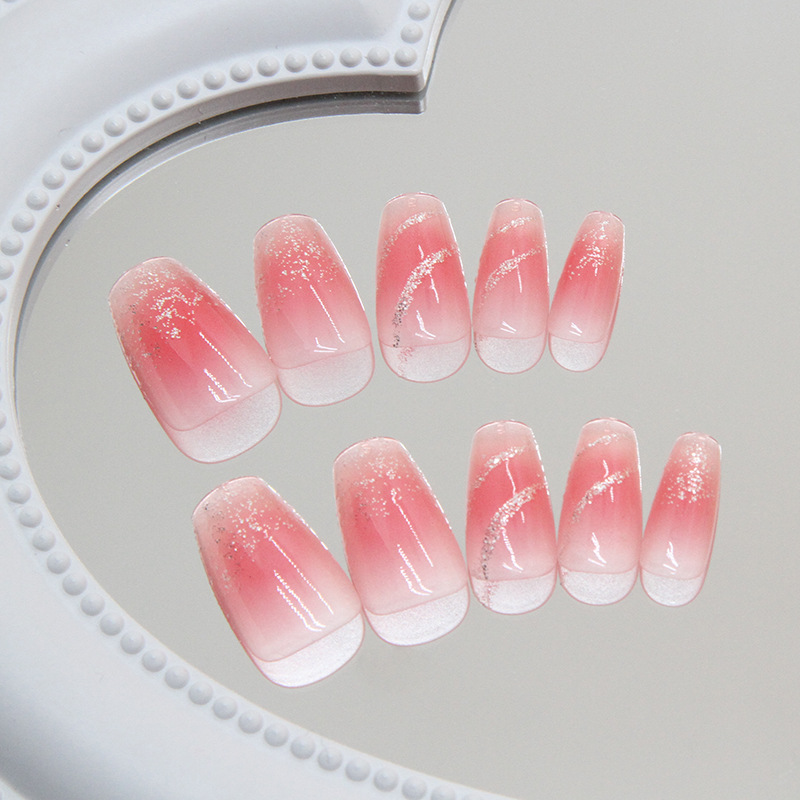 Blush, nail polish, nail pads, nail polish pads, glitter nail polish, ballet nail, medium and long nail pads, nail patches pic 21