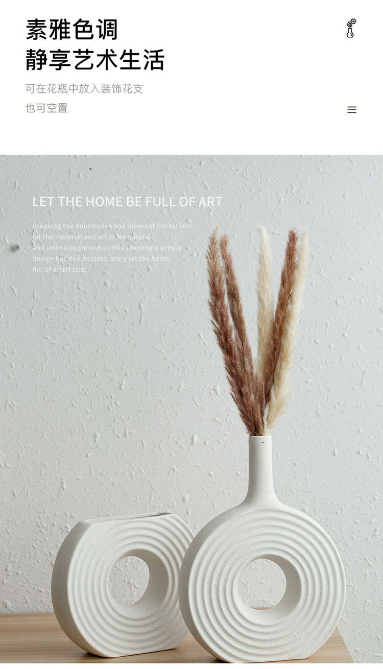 2026 New style flower arrangement, creative unglazed vase, hydroponic home decoration piece, ins style, high appearance level, flower vases, Nordic high-end ceramic pic 7