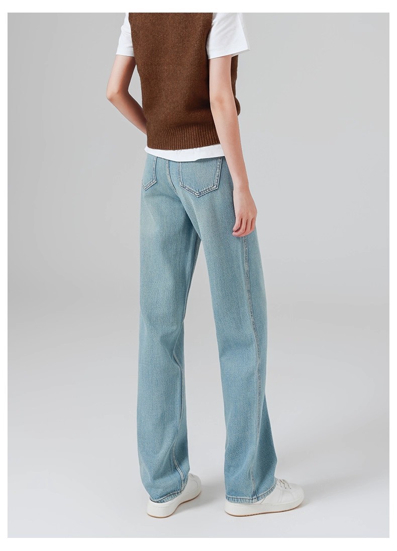 Wide-leg pants, narrow straight-leg Jeans, women's jeans, soft fabric basic style, commuter casual high-waisted, Autumn 2025 pic 24