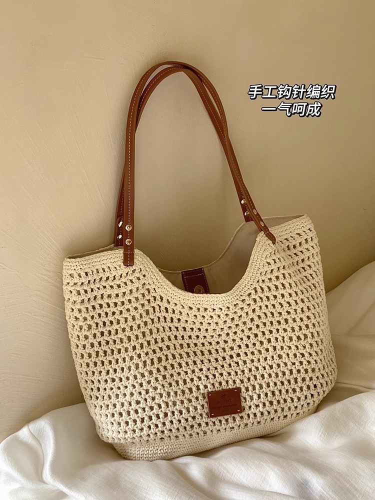 南风Chio2nd 沙滩假日编织托特包包女式2024新款夏天大容量单肩包详情5