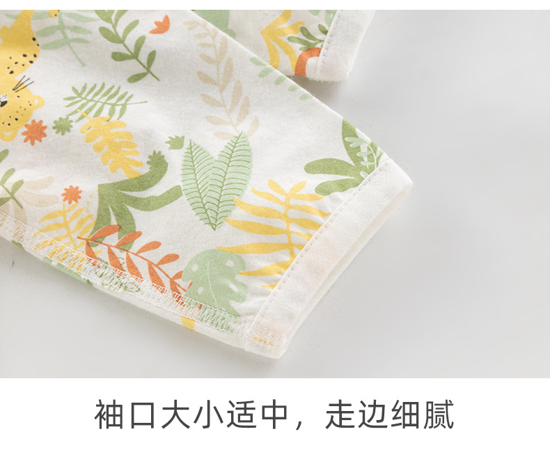 Summer thin pure cotton one-piece suit for newborn babies, new baby dress for boys and girls to crawl out, monk dress pic 9