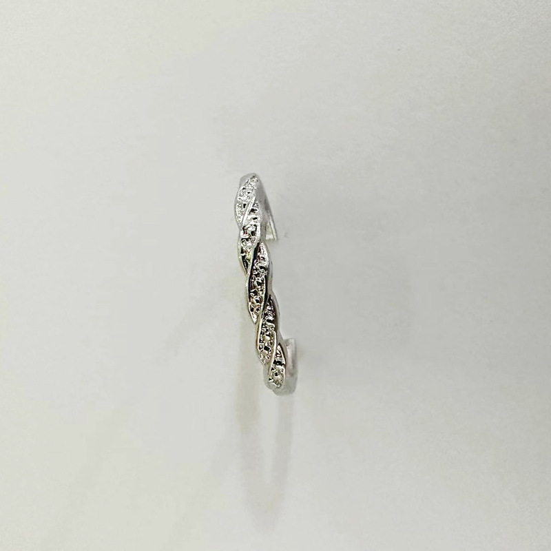 2025小清新开口可调节女麻花缠绕款食指戒素圈轻奢小众戒指详情10