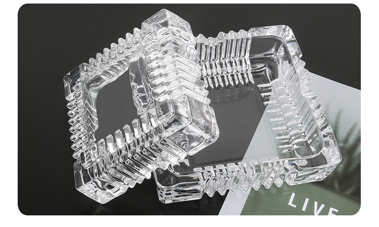 青苹果YG1016加厚现代烟灰缸客房沐足KTV餐馆办公家用玻璃烟灰缸详情8