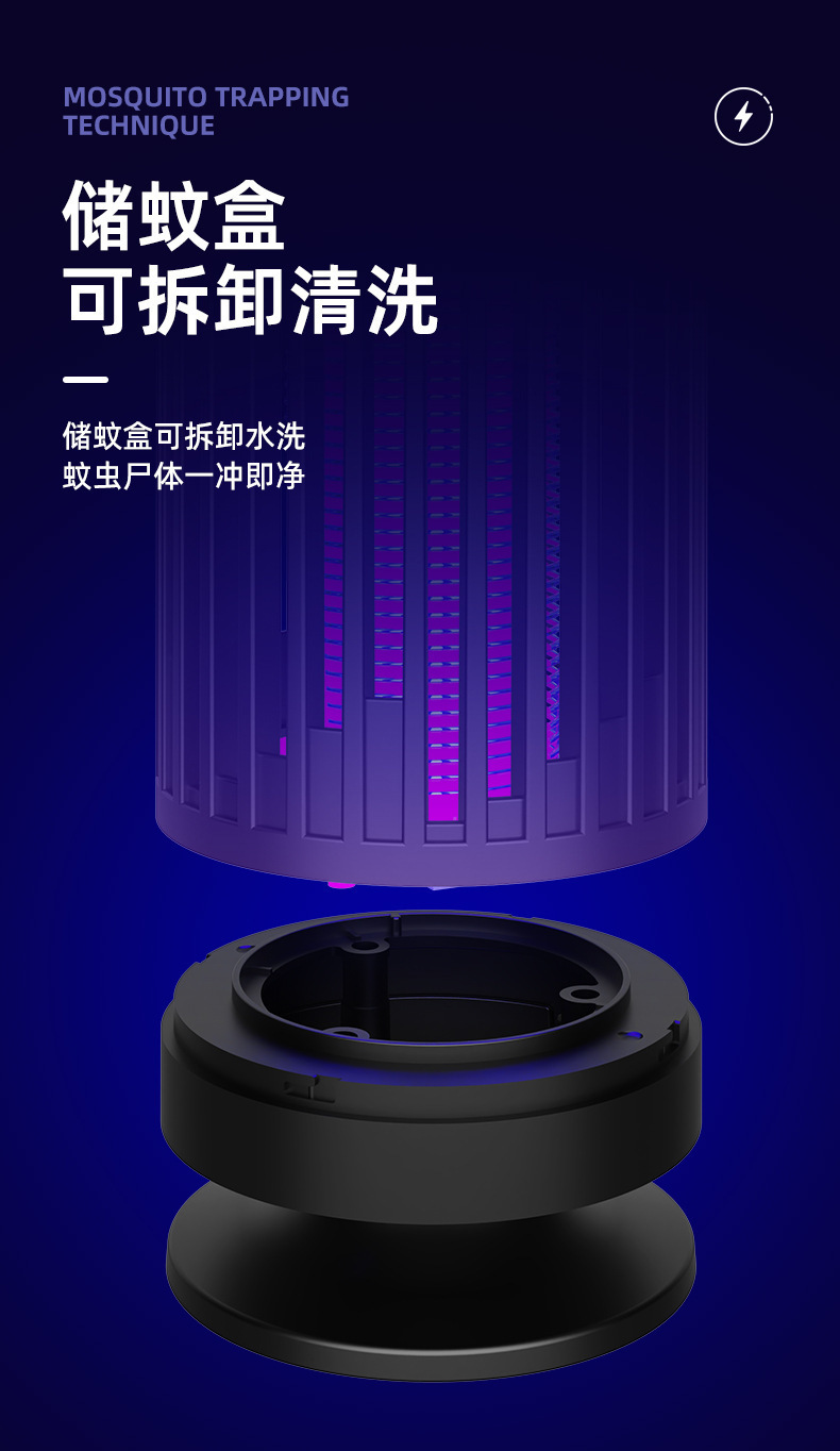 跨境源头厂家直供usb直插静音灭蚊灯紫光诱蚊母婴宿舍适用蚊灯详情3