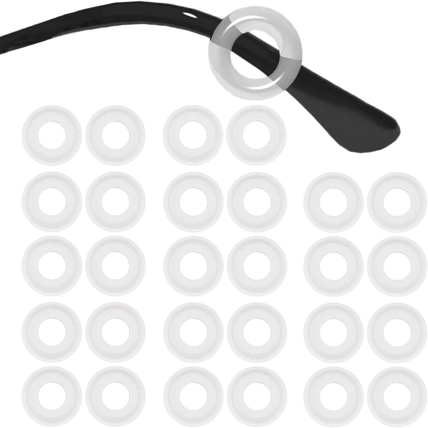 Cross-border best-selling 14 pairs of large silicone round anti-slip foot covers, comfortable and fixed ear hooks and ear pads, perfect eyewear accessories pic 9