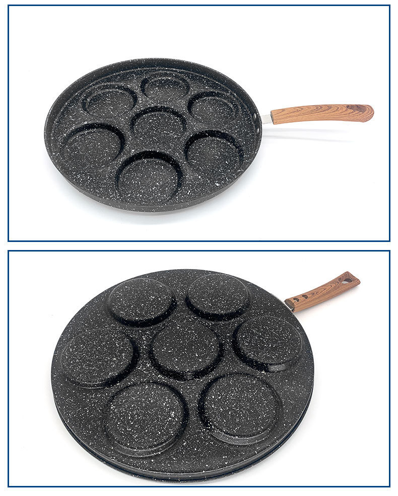 厂家直供七孔早餐锅多用锅麦饭石家用不粘蛋饺荷包蛋煎盘批发煎饼详情10