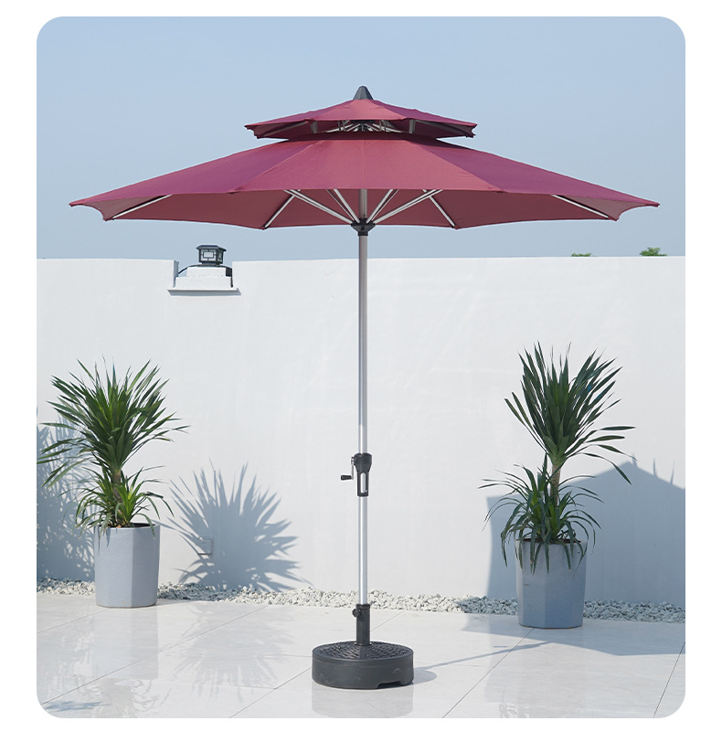 工厂直发2米7户外遮阳伞摆摊太阳伞中柱伞庭院伞单顶双顶详情11