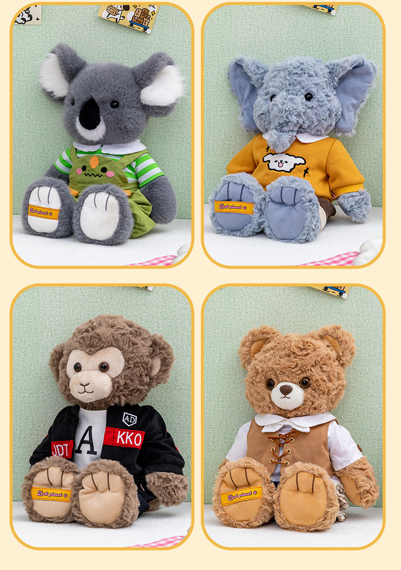 The versatile fashion rabbit doll Planet series plush toys monkey and red panda figurines are perfect birthday gifts for friends pic 21
