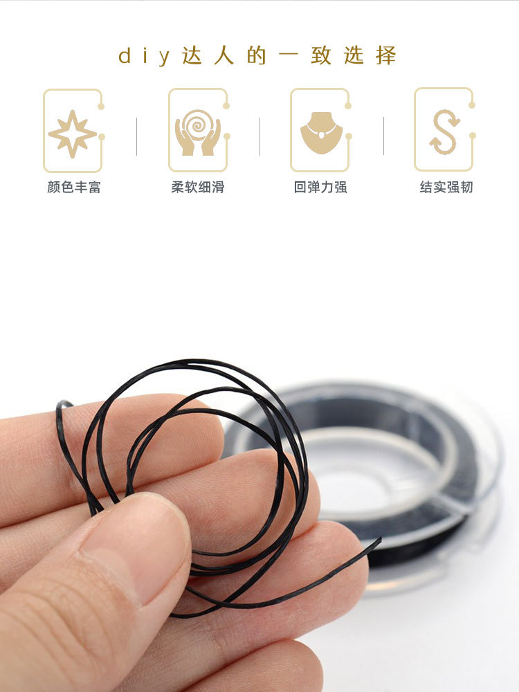 Elastic string, crystal beaded string, cultural play string, beaded string, wear-resistant rubber band, loose and tight string pic 2