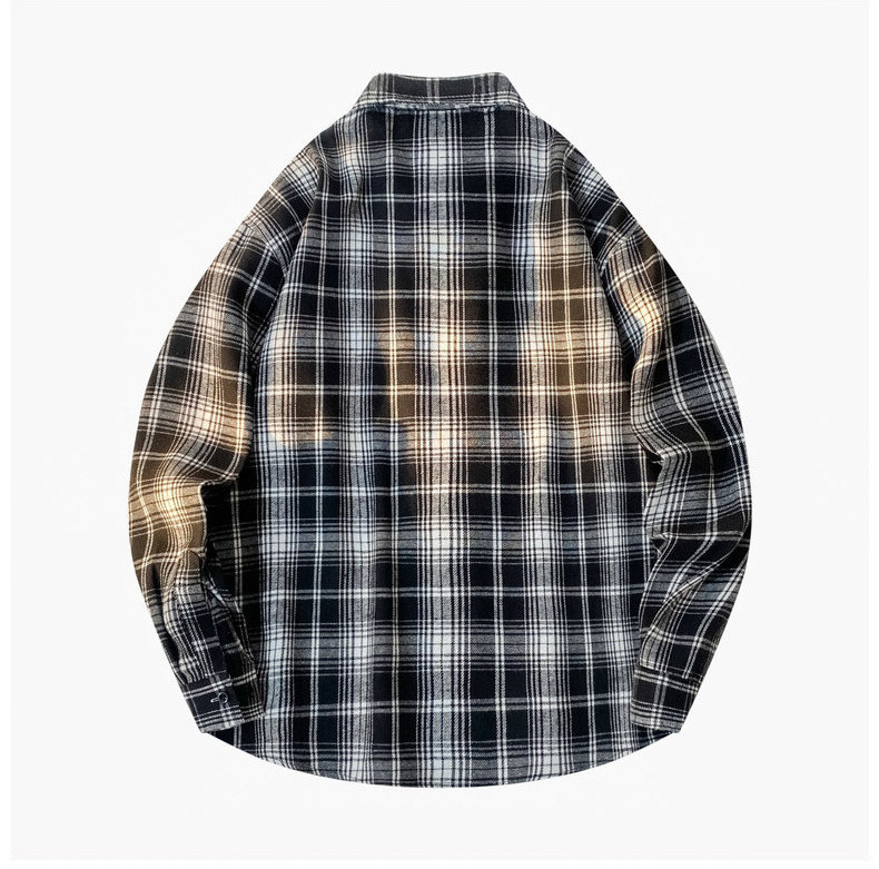 Retro checkered shirt for men 2025 Spring and Autumn new style American casual loose trendy long-sleeved shirt couple coat for men pic 21