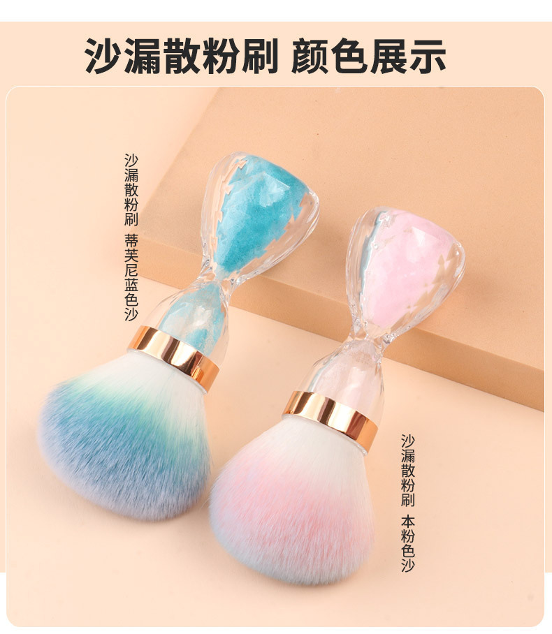 New hourglass nail art dust brush in stock, mushroom head makeup brush, soft loose powder blush brush, beauty tools wholesale pic 8