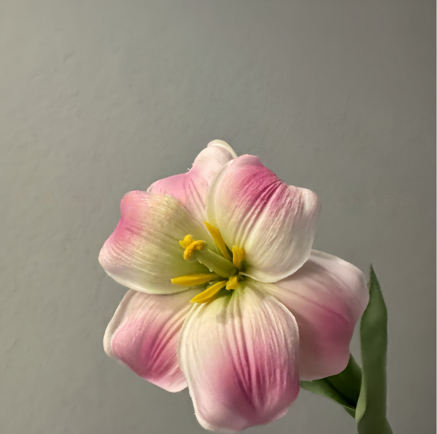 PU开口笑郁金香仿真假花手感保湿婚庆用花摄影道具装饰摆件仿真花详情8