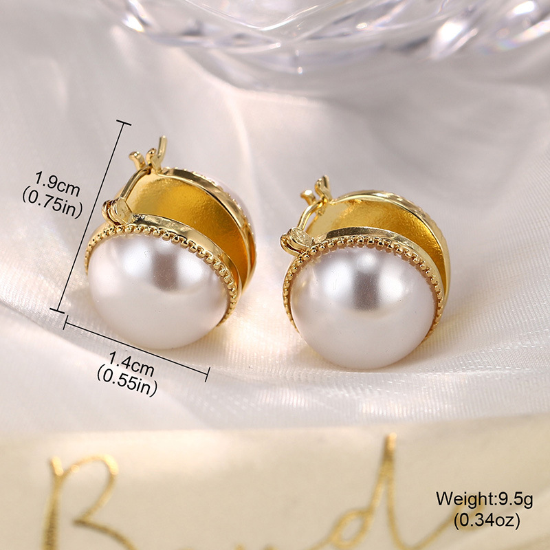 时尚高级感天然珍珠锆石耳环女花朵星星复古轻奢耳钉耳夹925银针详情28