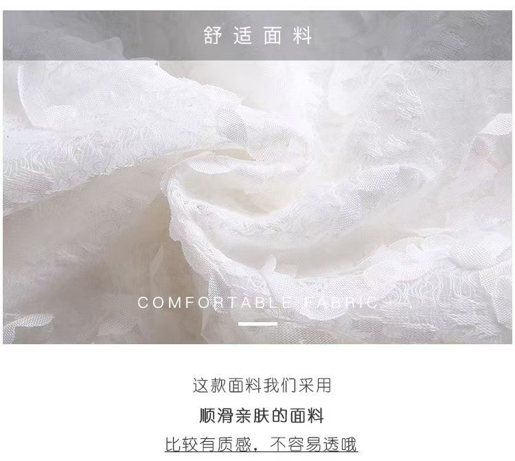 小香风圆领雪纺短袖衬衫女2025夏新款高级感蕾丝气质修身短款上衣详情9