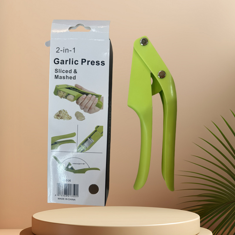 Cross-border stainless steel two-in-one manual garlic press, garlic pounding machine, multi-functional garlic cutter, garlic picker, household garlic puree press pic 8