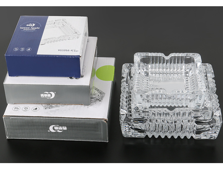 青苹果YG1016加厚现代烟灰缸客房沐足KTV餐馆办公家用玻璃烟灰缸详情13