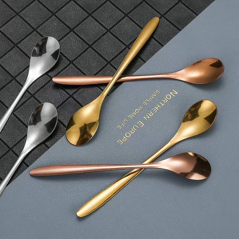 韩式ins风不锈钢长柄咖啡勺 家用调味搅拌勺创意甜品勺不锈钢勺子详情10