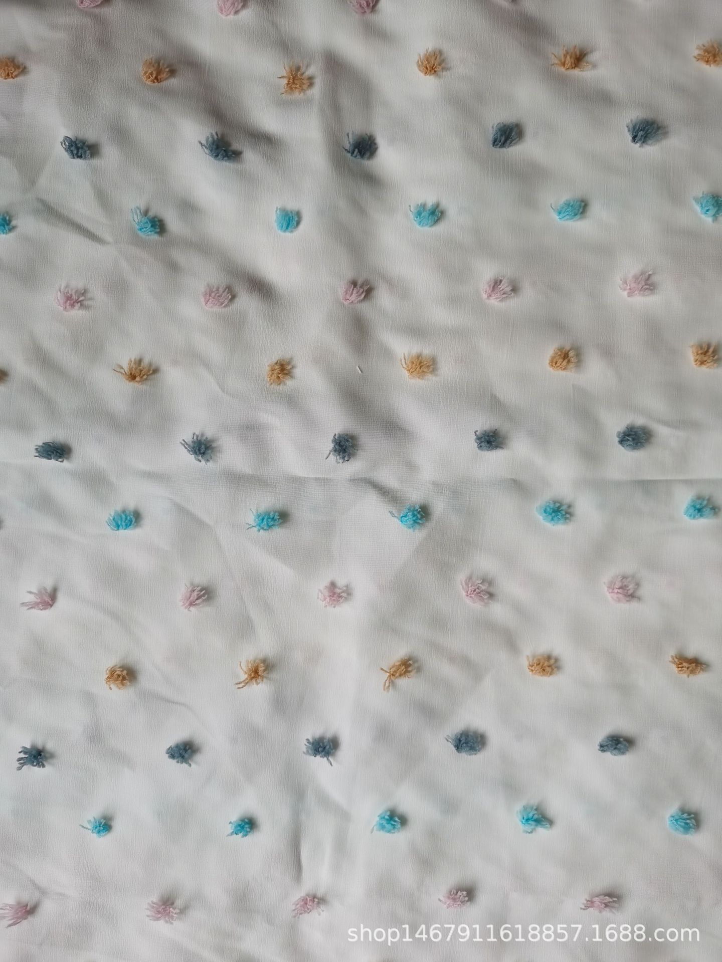 厂家直销大提花剪花面料剪花浴帘剪花家纺面料详情8