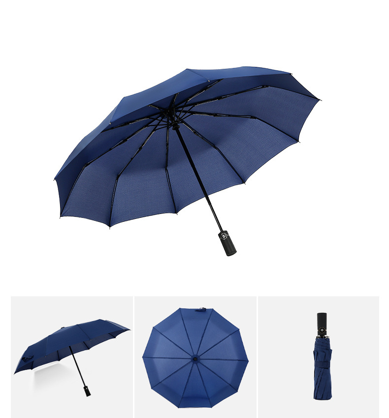 三折折叠全自动双人晴雨伞  坚固抗风 男女商务伞 广告伞加印logo详情24