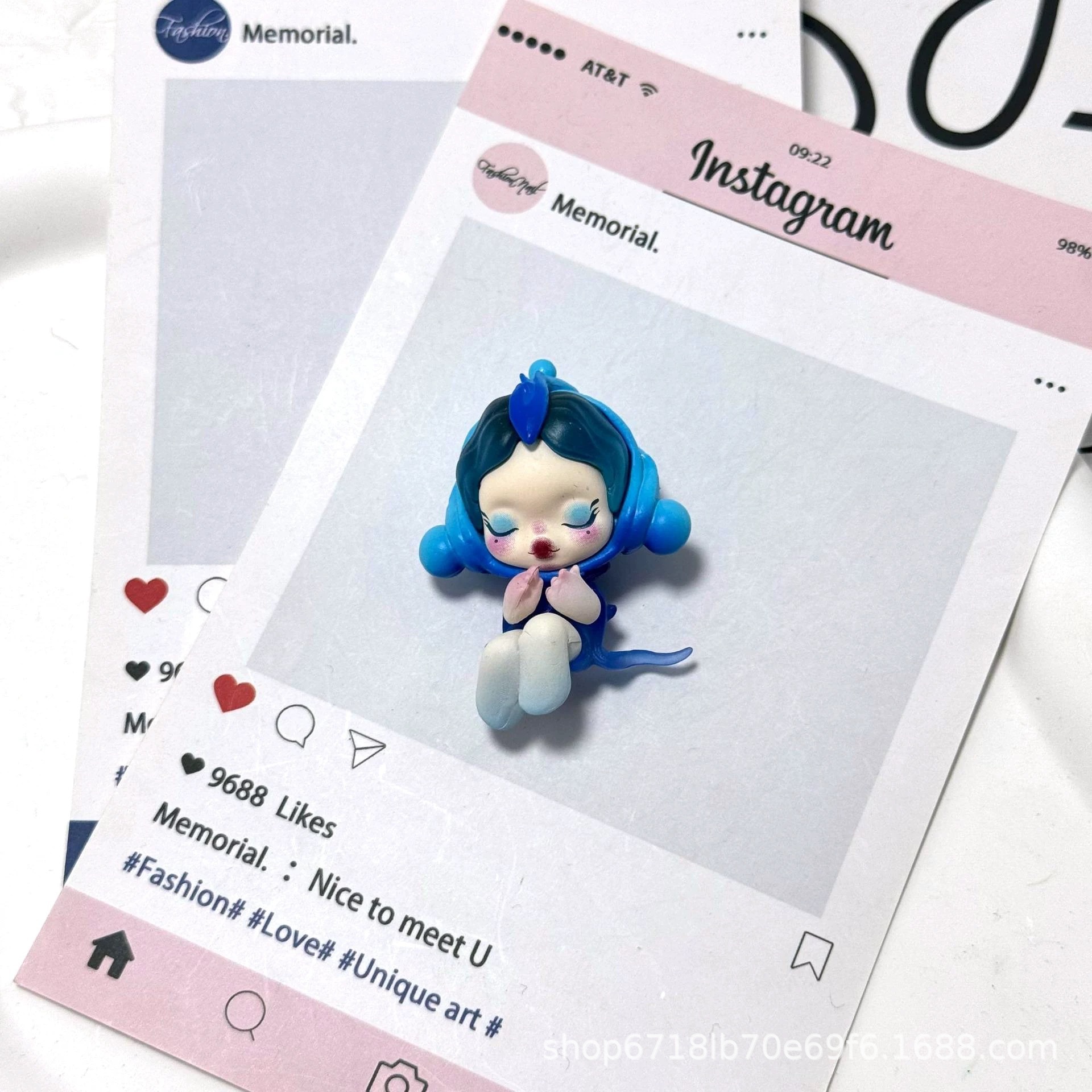 SP泡泡二创改娃萌粒潮流手办玩具公仔DIY盲盒手机链小摆件批发车详情6