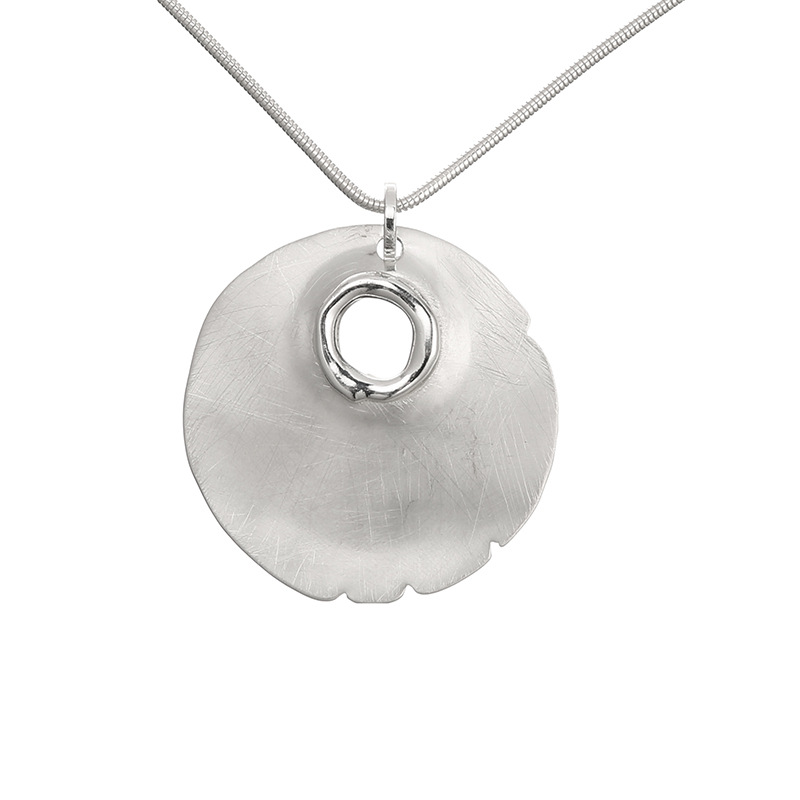 跨境外贸长款亚马逊爆款项链女式欧美几何型圆形双色蛇骨链毛衣链详情5