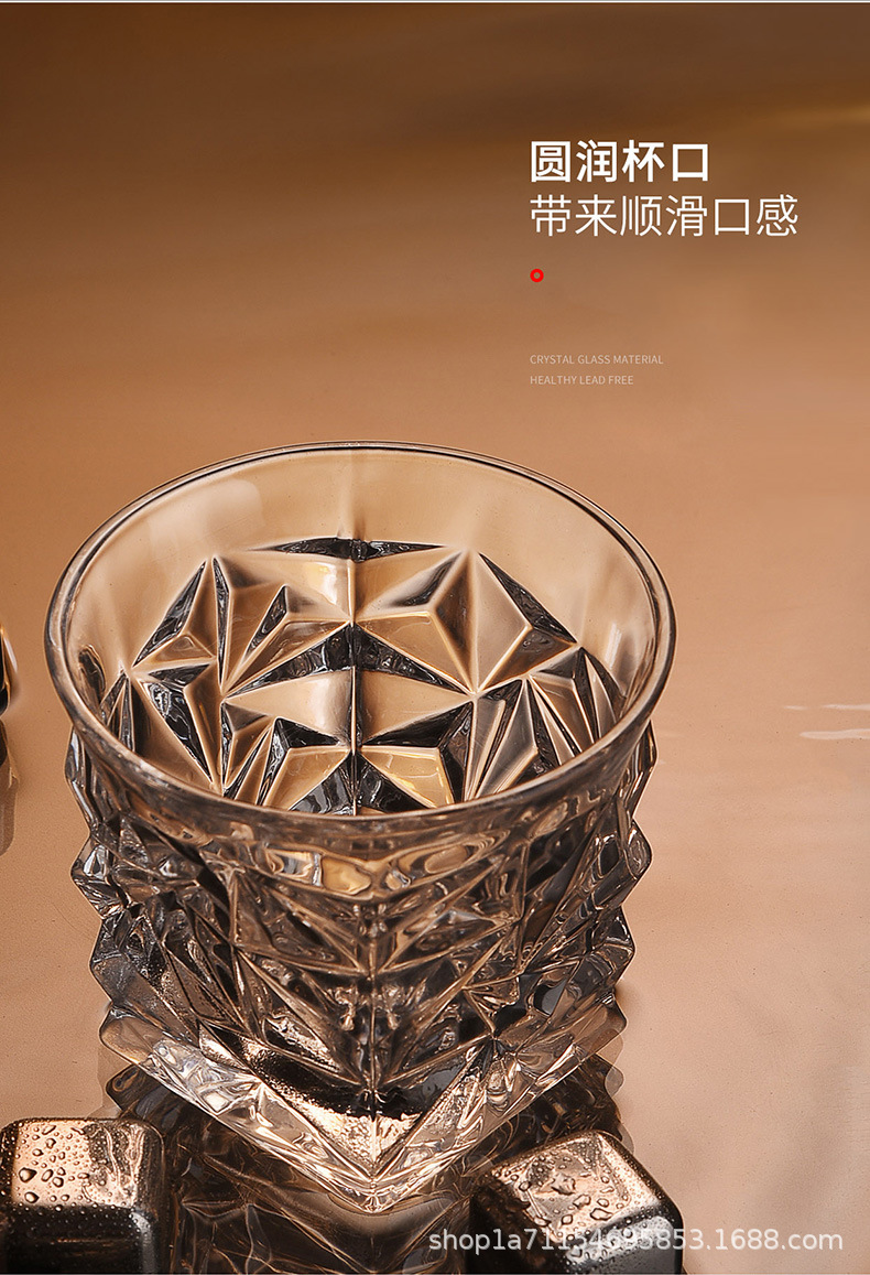 饭店商用威士忌酒杯水杯创意啤酒杯高颜值家用玻璃杯加厚一件起批详情12