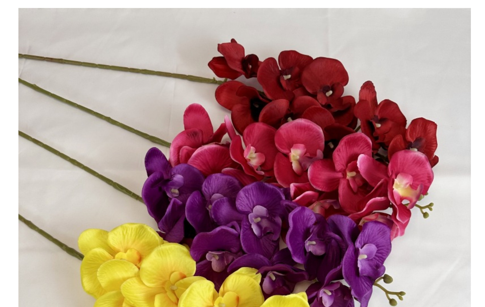 仿真蝴蝶兰9头大兰花仿真花婚礼拍摄家居装饰蓝色假花绢花批发详情22