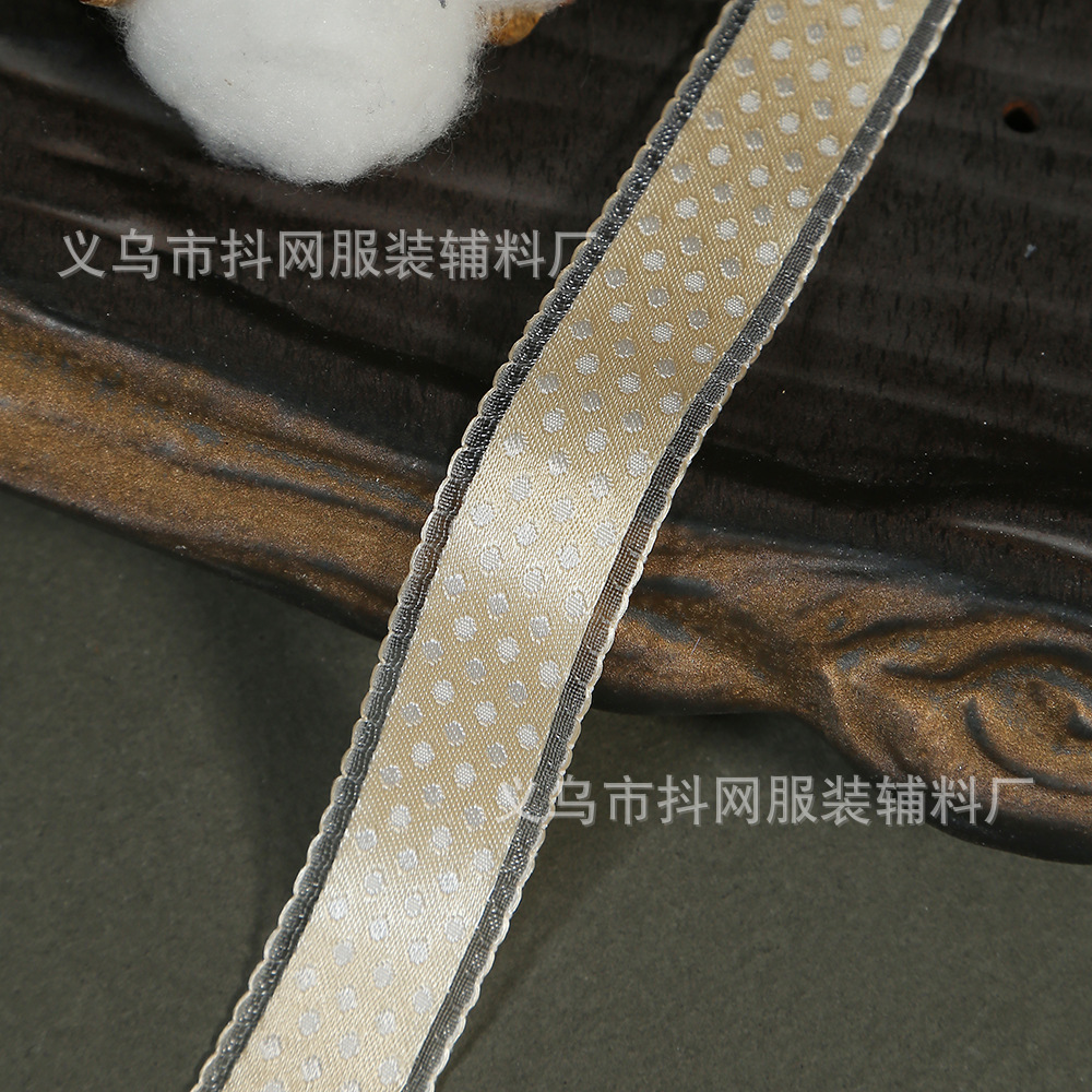 Korean style 2.6cm colorful polka dot ribbon gift box packaging decoration polyester ribbon diy bow hair accessory webband accessories pic 3