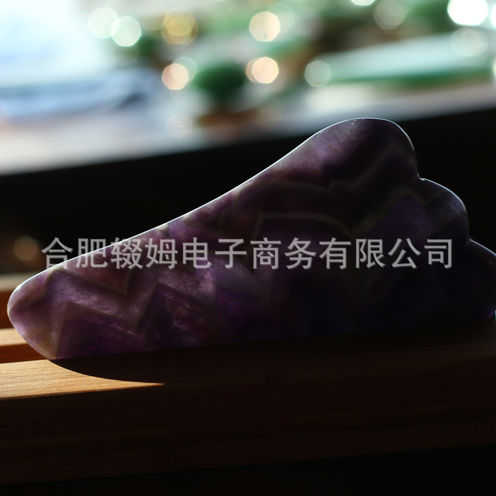 工厂直销紫水晶玉石滚轮按摩器专用脸部刮痧按摩美容棒美容院推拿馆用详情50