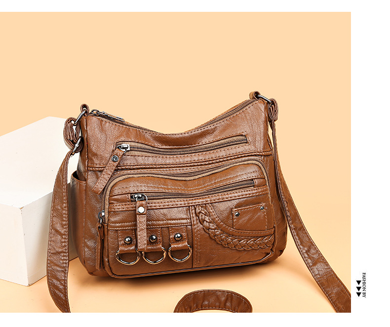 2025中老年妈妈包水洗皮单肩包斜挎包跨境女包潮流外贸女包单肩包详情11