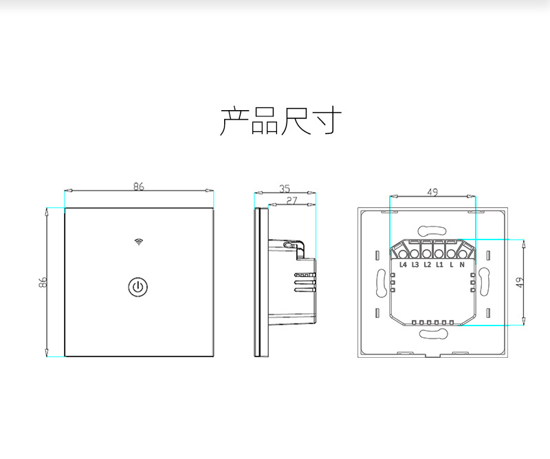Factory direct supply of European and British standard WiFi single live wire touch switches, wall Zigbee switches, graffiti smart pic 9