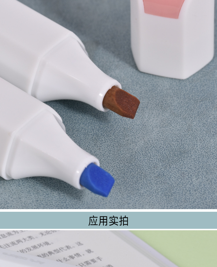 小额批发天丰唯雅荟荧光笔扁形迷你软头荧光笔067手帐涂鸭笔详情9