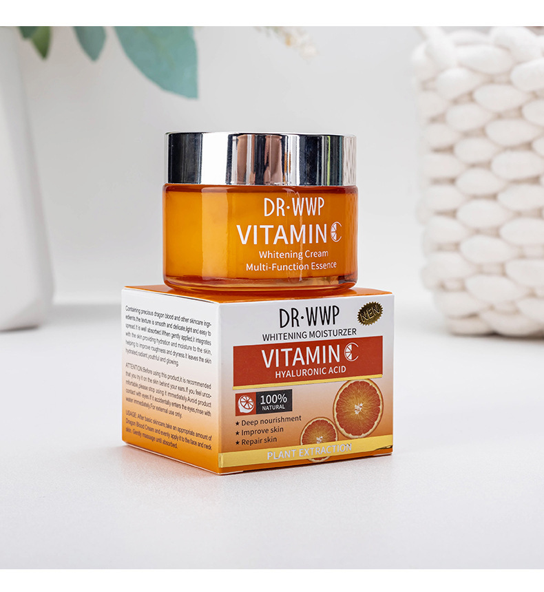 跨境VC精华霜收缩毛孔提亮抗皱紧致面霜50g外贸whitening cream详情3