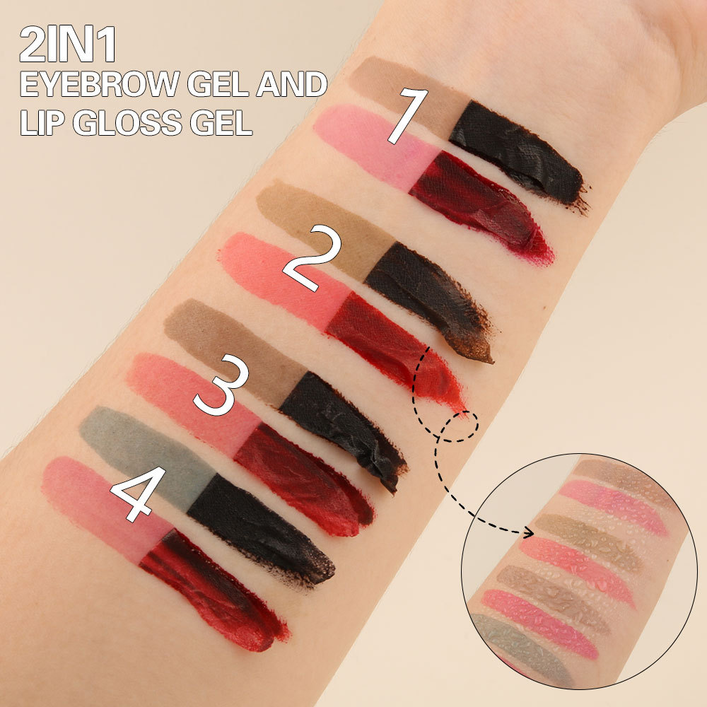 【 Cross-border Exclusive 】QICIY+ Double-Head Peel-off Eyebrow Cream + Peel-off Lip Gloss Waterproof and Non-Removable Makeup wholesale pic 10