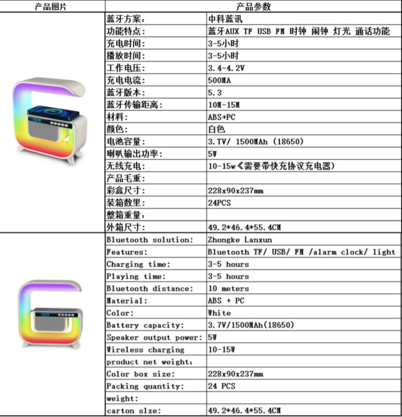 2023新款 G3无线充电蓝牙音箱 BT2031家用户外便携音响 跨境爆款 import 蓝牙音箱详情1