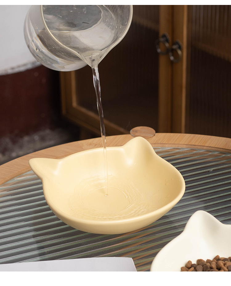 Cross-border cat bowls, ceramic can plates, saucers, cat food bowls, rice bowls, anti-knock cat water bowls, dog bowls, new food bowls pic 10