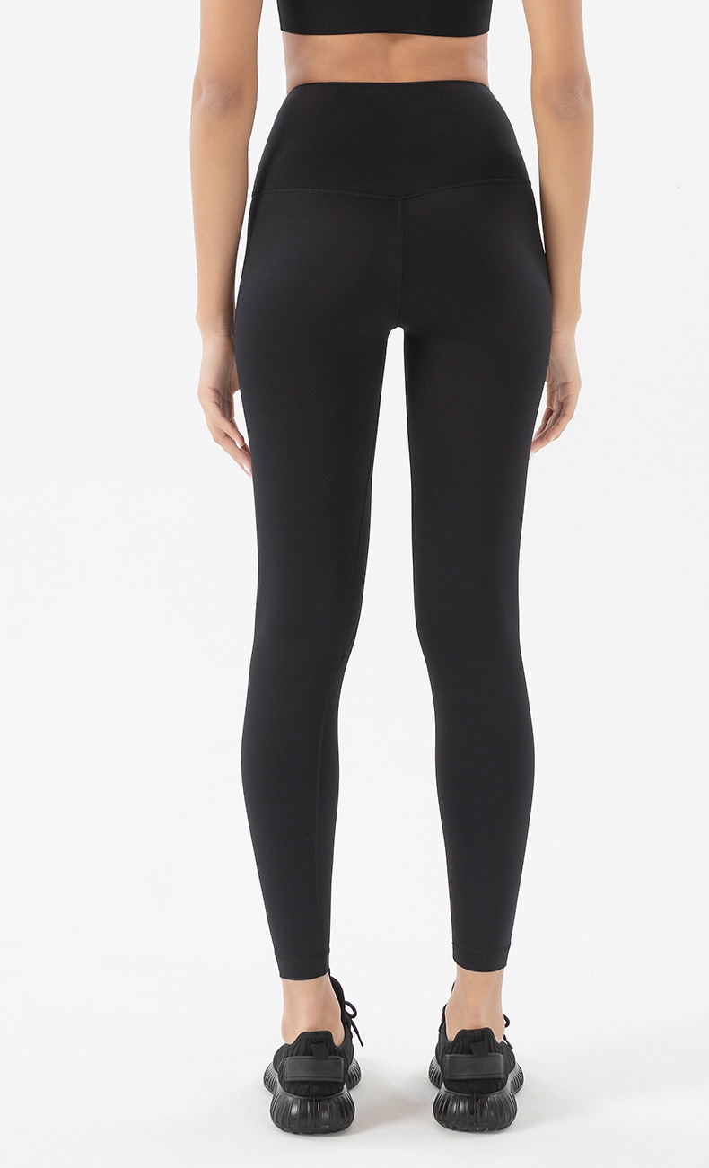 2022 Diamond Double-sided Brushed nude Yoga Pants for Women, European and American high-waisted hip-lifting peach-buttocks fitness pants pic 61