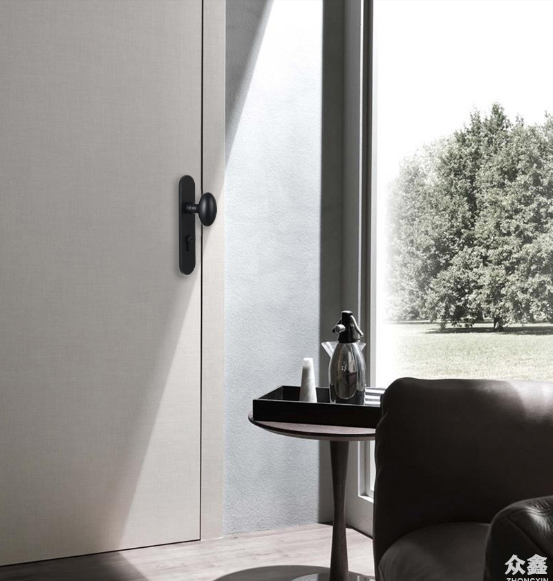 Round golden spherical door lock, black bedroom, American light luxury duck egg-shaped door handle door, Nordic style 58 72 pic 11