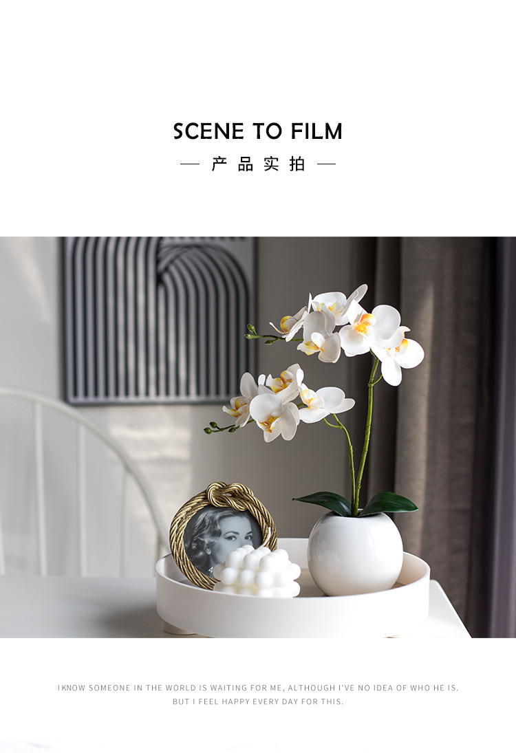 仿真花新中式蝴蝶兰厂家家居装饰婚庆手捧花假花套装摆件装饰详情7