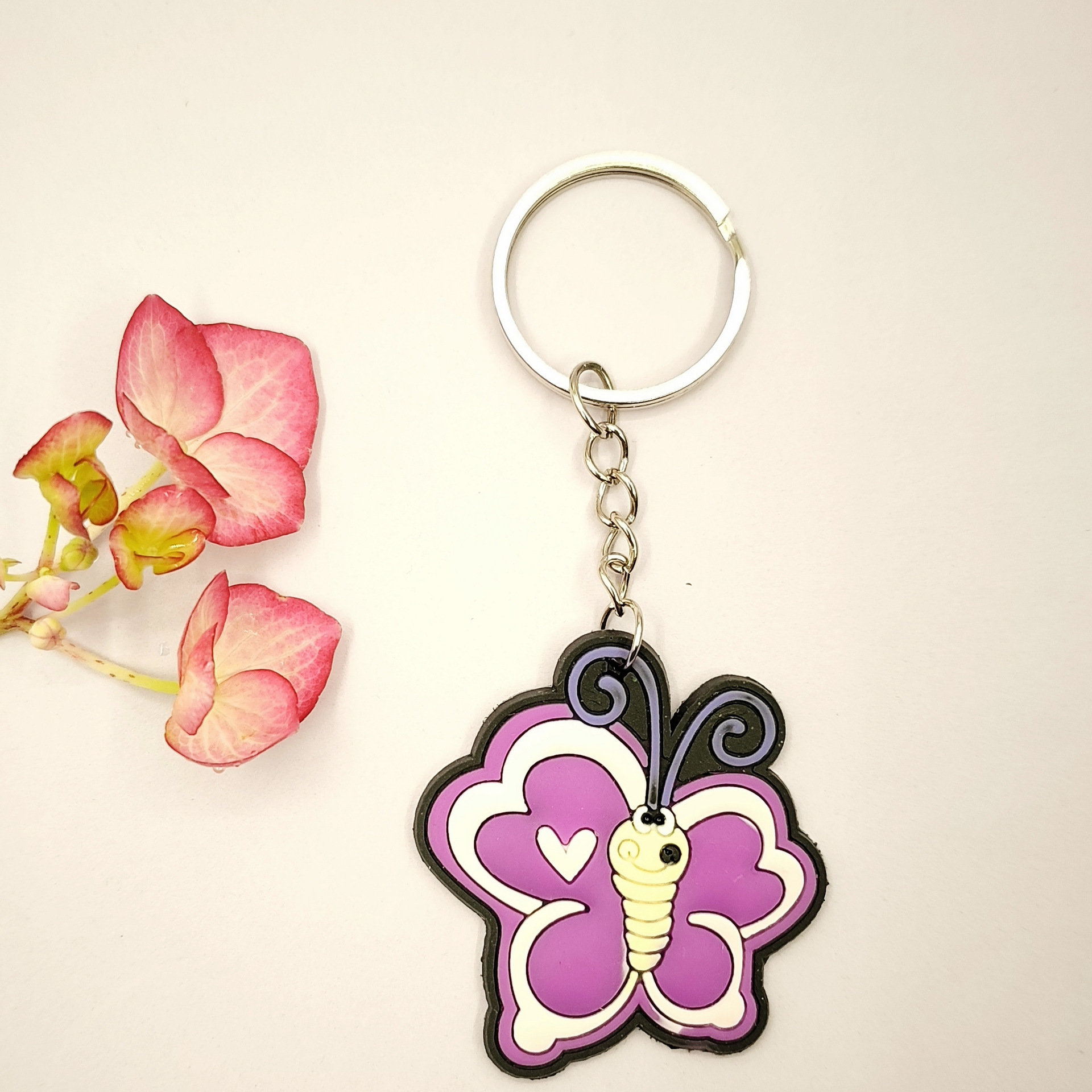 跨境热卖蝴蝶软胶钥匙扣儿童钥匙扣幼儿园小学生开学日分享详情12