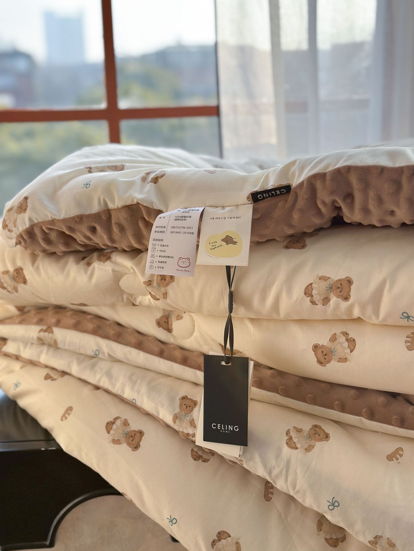 13372 All-cotton cartoon small floral print spring and autumn quilt soothing, bean quilt warm and fleece winter quilt core pic 101