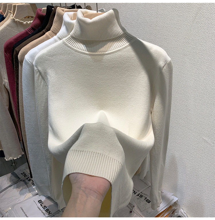 Женщина в водолазке с помпонами и дополнительной толщиной, 2025 осень и зима в новой норковой кофте pic 30