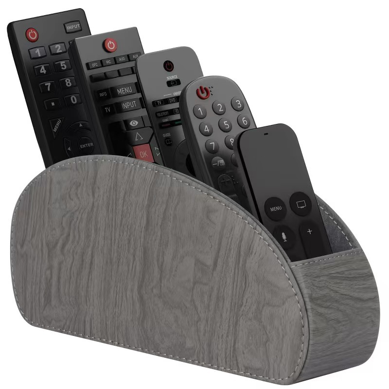Leather storage rack with compartments, home leather storage rack, remote control stand, box tray, desktop organization pic 6