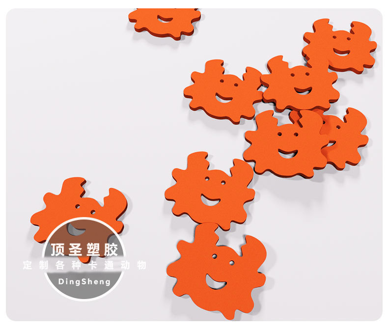 EVA海洋动物 彩色EVA卡通洗澡小动物泡棉 海豚海豹企鹅章鱼海星详情1