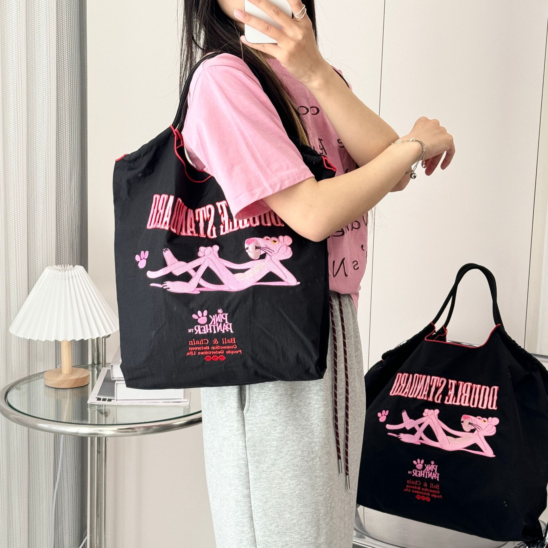 高级感秋冬季托特包女生刺绣手拎包大容量小众斜挎便携手提单肩包详情10
