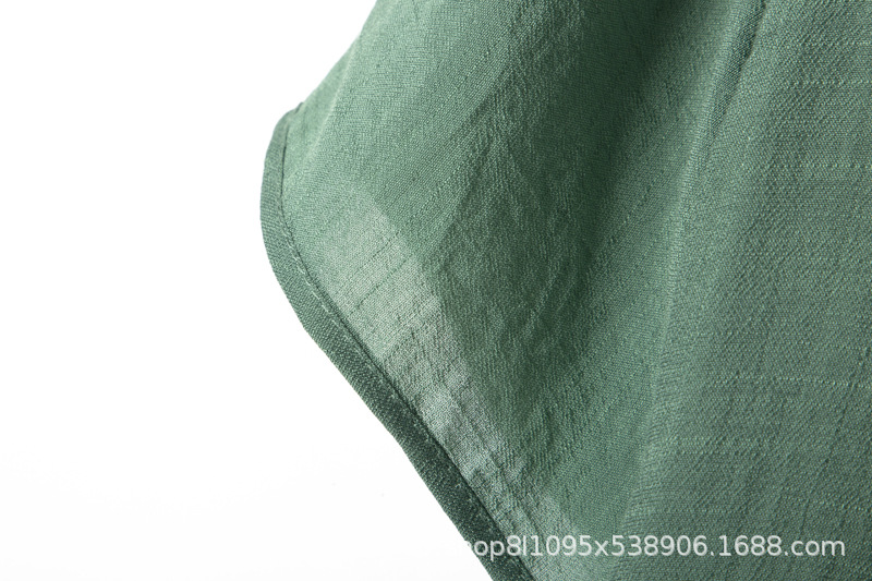 夏季透气套装女式两件套薄印花二件套妈妈装棉麻印花宽松舒适T恤详情13