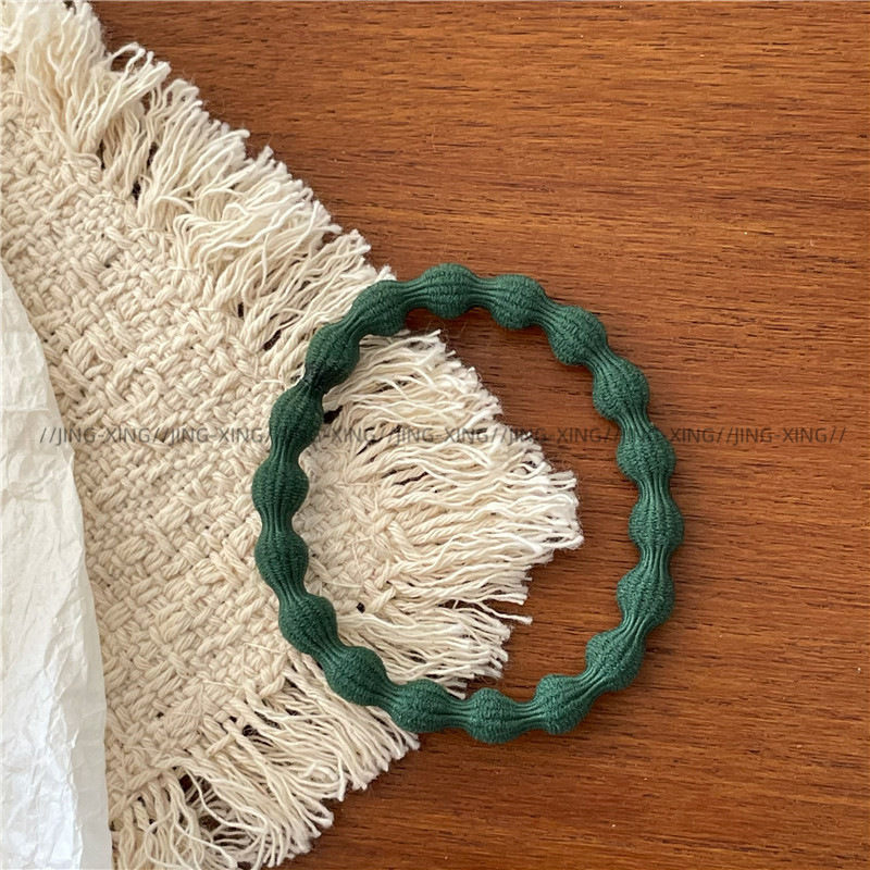 Ladylike style, gentle color series, colorful towel loops, hair bands, new daily basic leather bands, ponytail hair ties pic 22